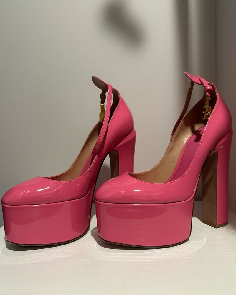 Pink Valentino Garavani Platform Heels - Image 1