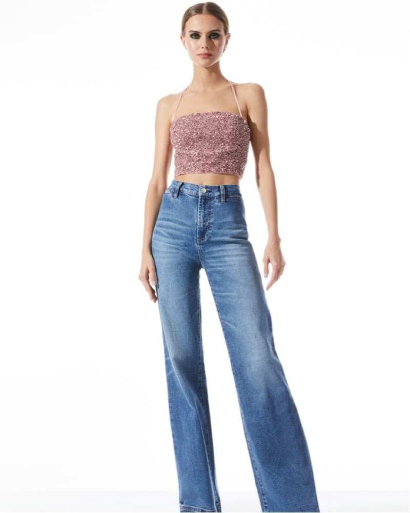 Alice+Olivia Crystal Ceresi Halter Top - Image 4