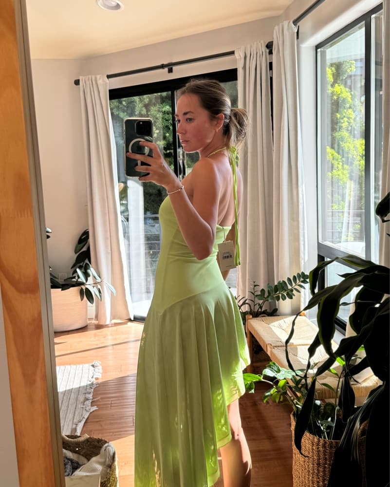 Green High Low Dress - Image 3