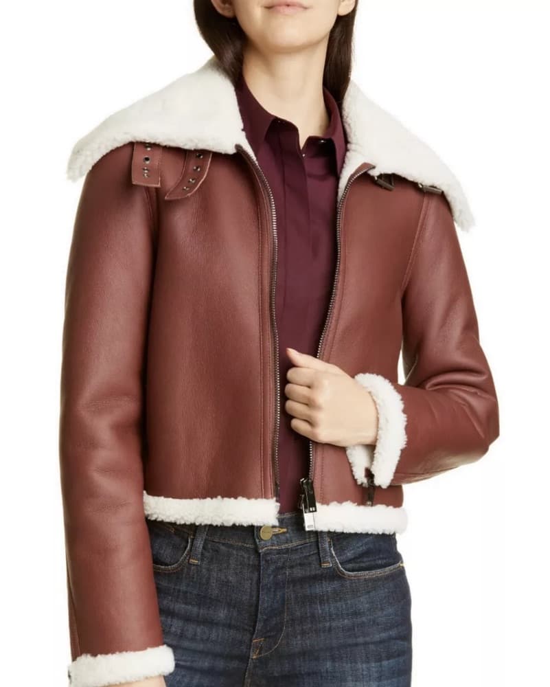 Theory Shearling Moto Jacket - Image 1
