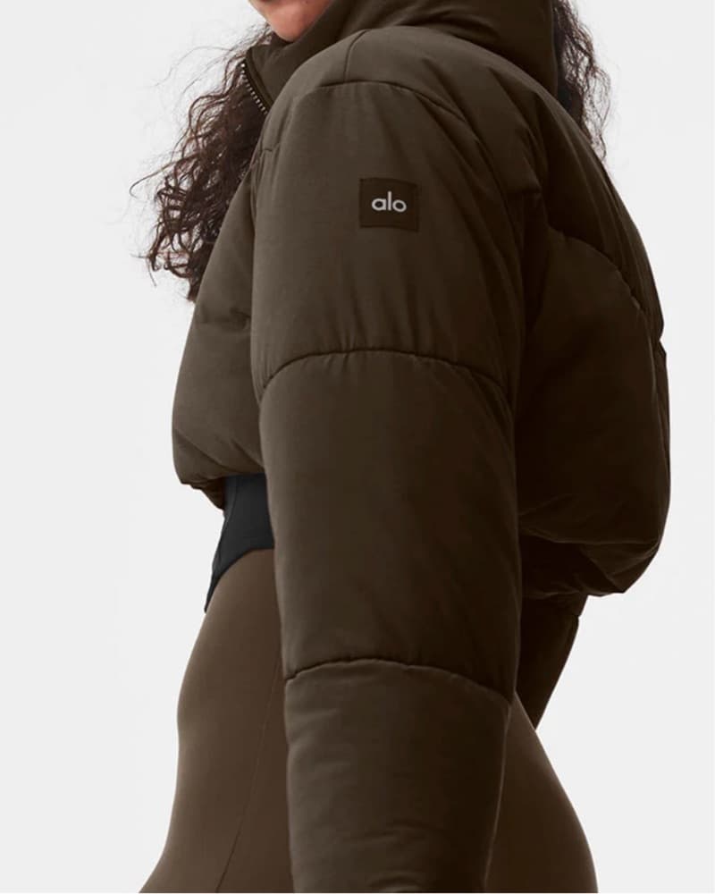 Alo Brown Corset Puffer - Image 1