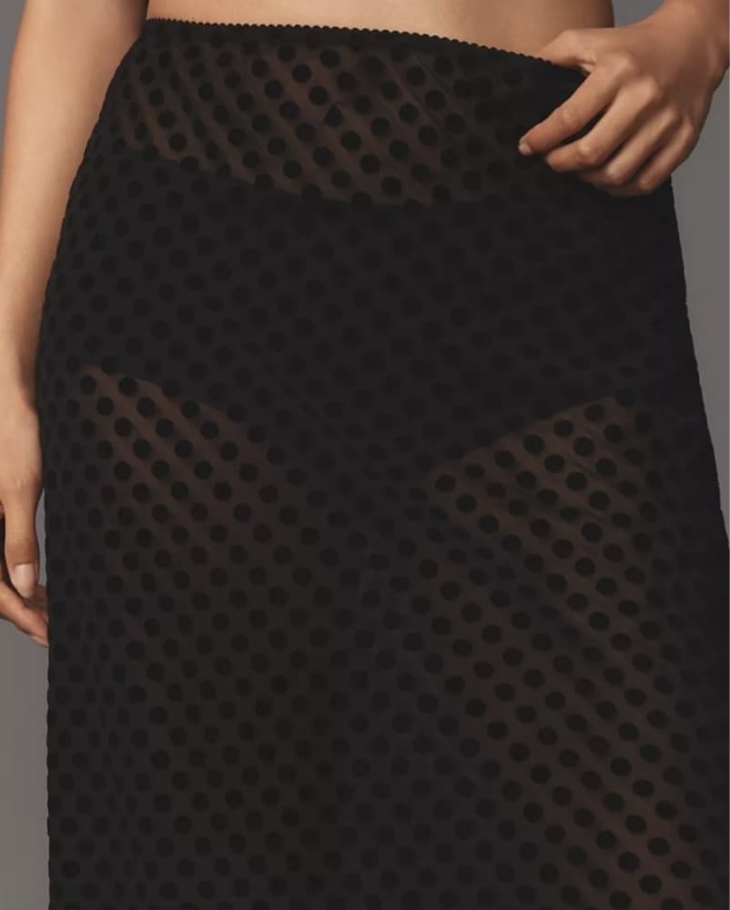 Anthropologie Sheer Midi Slip Skirt - Image 3