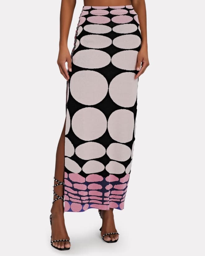 Paco Rabanne Jacquard Knit Maxi Skirt - Image 3