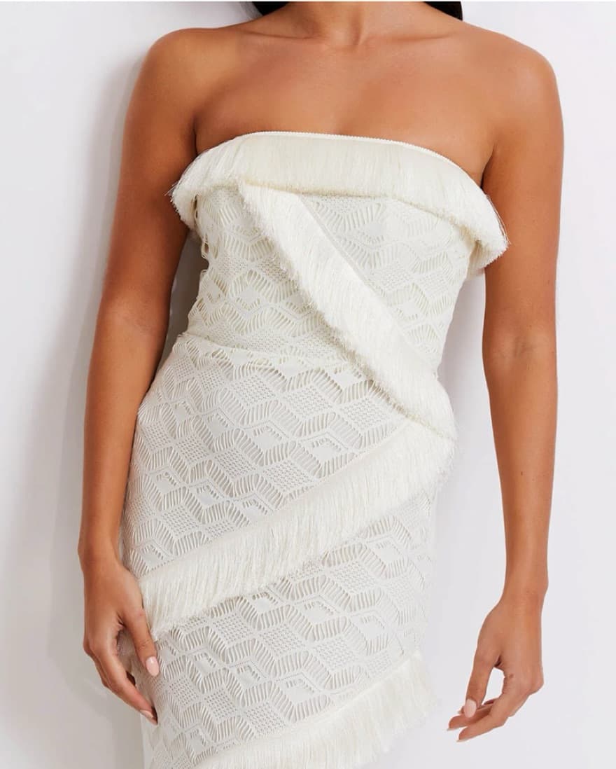 Patbo Ruffle Fringe Tube Dress  - Image 4