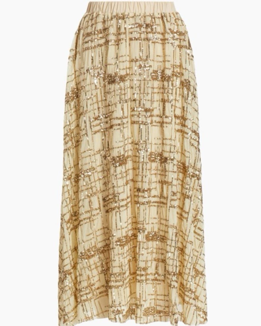En Saison Gold Embellished Skirt - Image 2