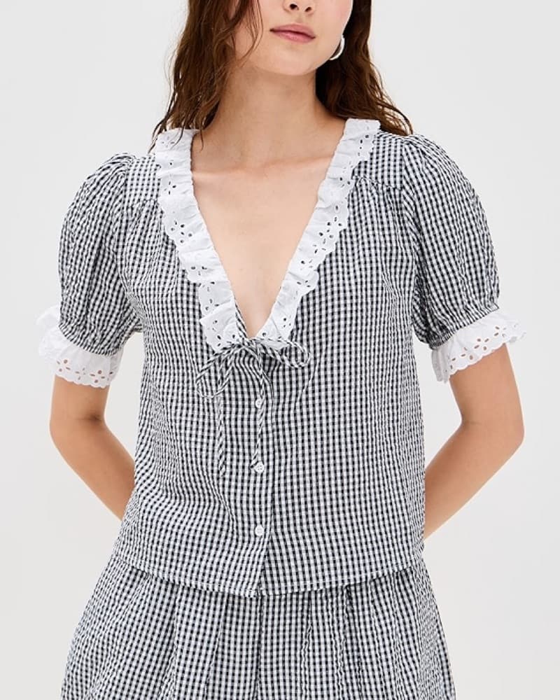 Timeless Gingham Checkered Top - Image 2