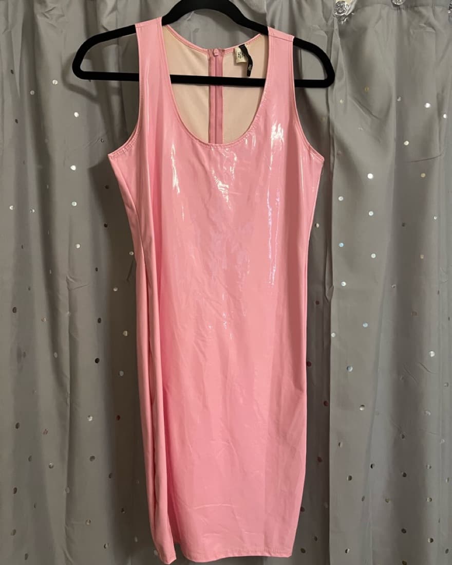 Pink Latex Dress For Barbie Costume - Image 4