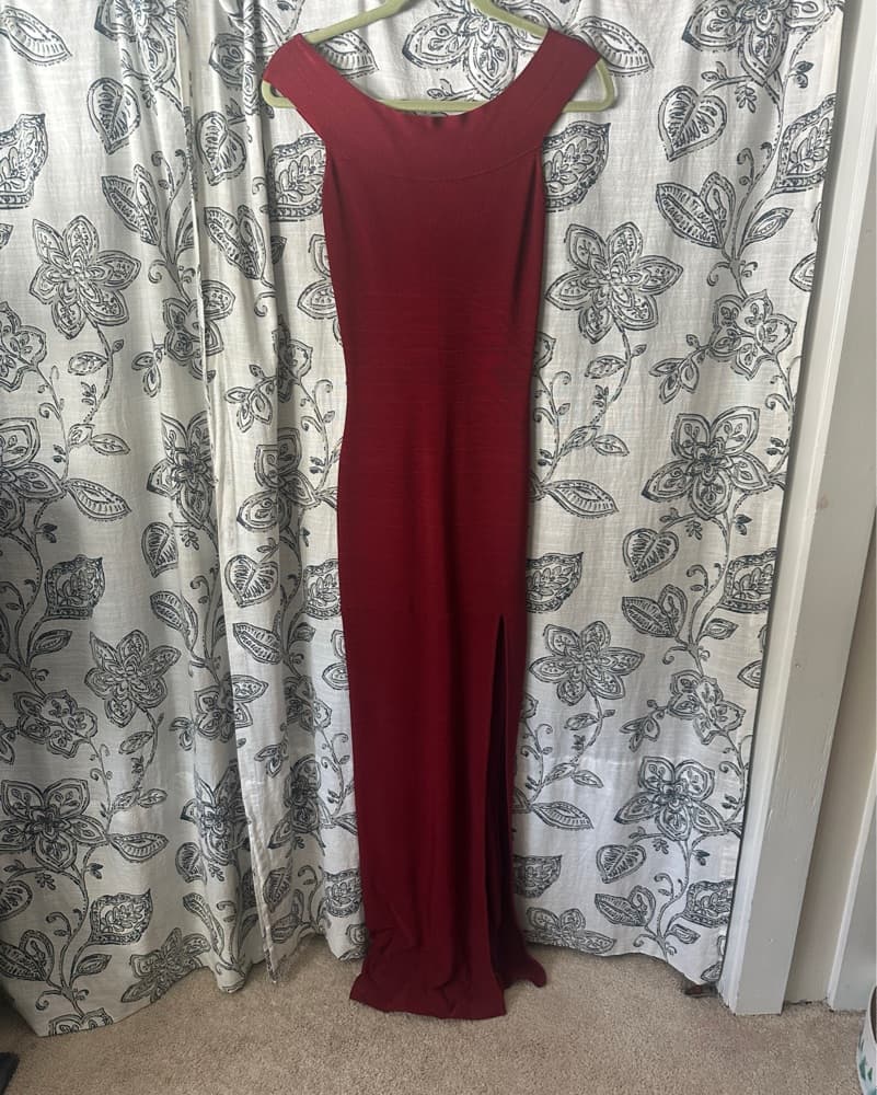 Marciano Red Off The Shoulder Dress - Image 1