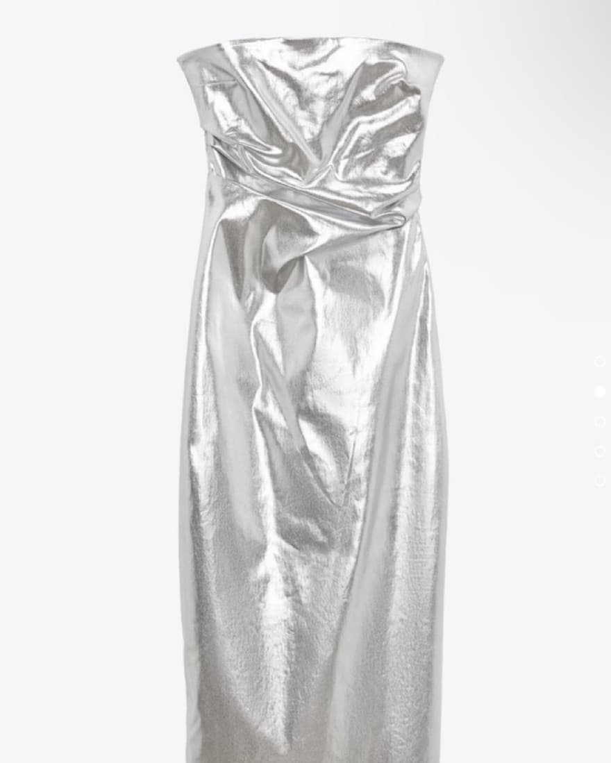 Silver Strapless Dress - Image 2