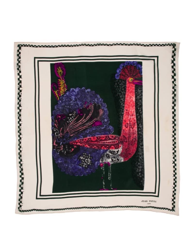 vintage Patou colorful silk summer scarf - Image 1