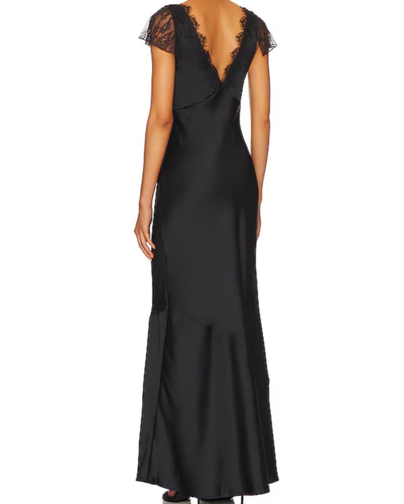 WeWoreWhat Lace midi slip dress in black - Image 3