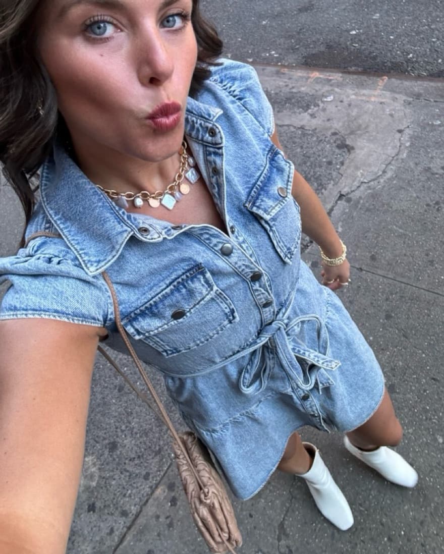 Alice and Olivia Denim Dress   - Image 2