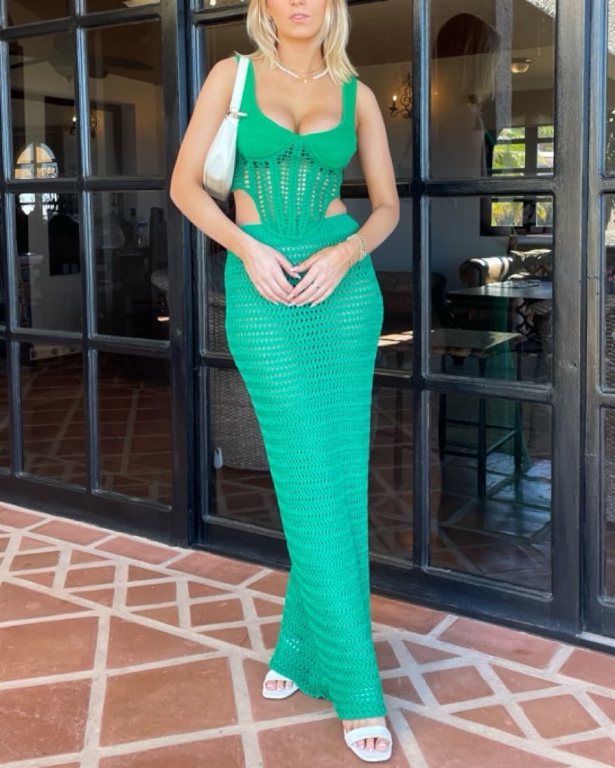 Green Crochette Beach Set - Image 3