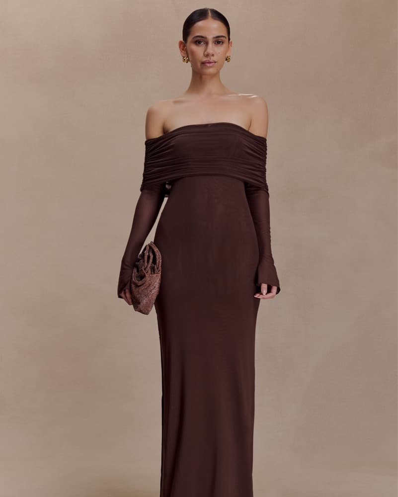meshki josie off the shoylder maxi dress - Image 1