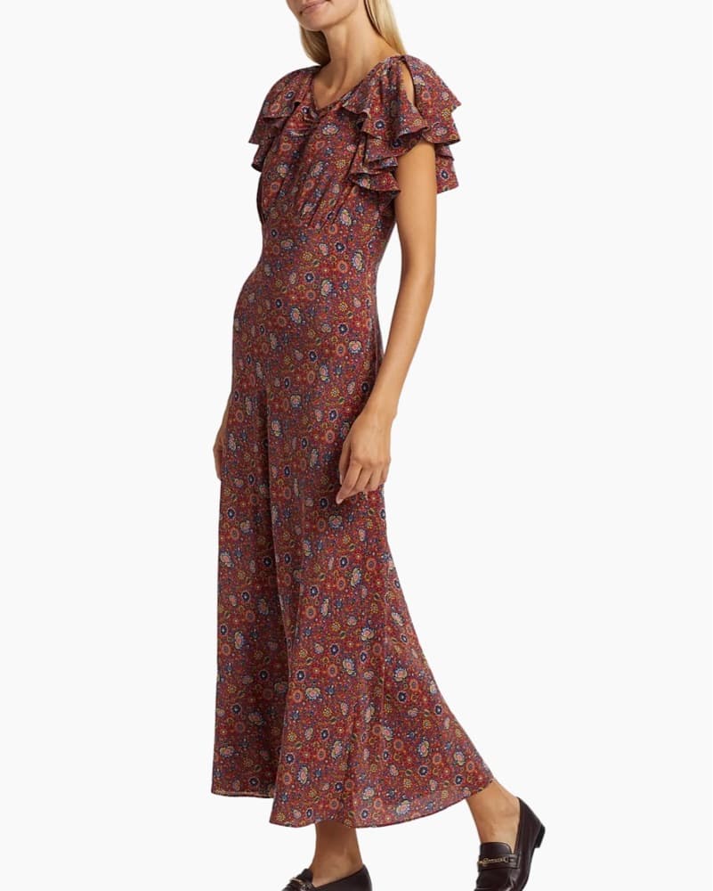 Doen Beatriz Floral Silk Maxi Dress - Image 1