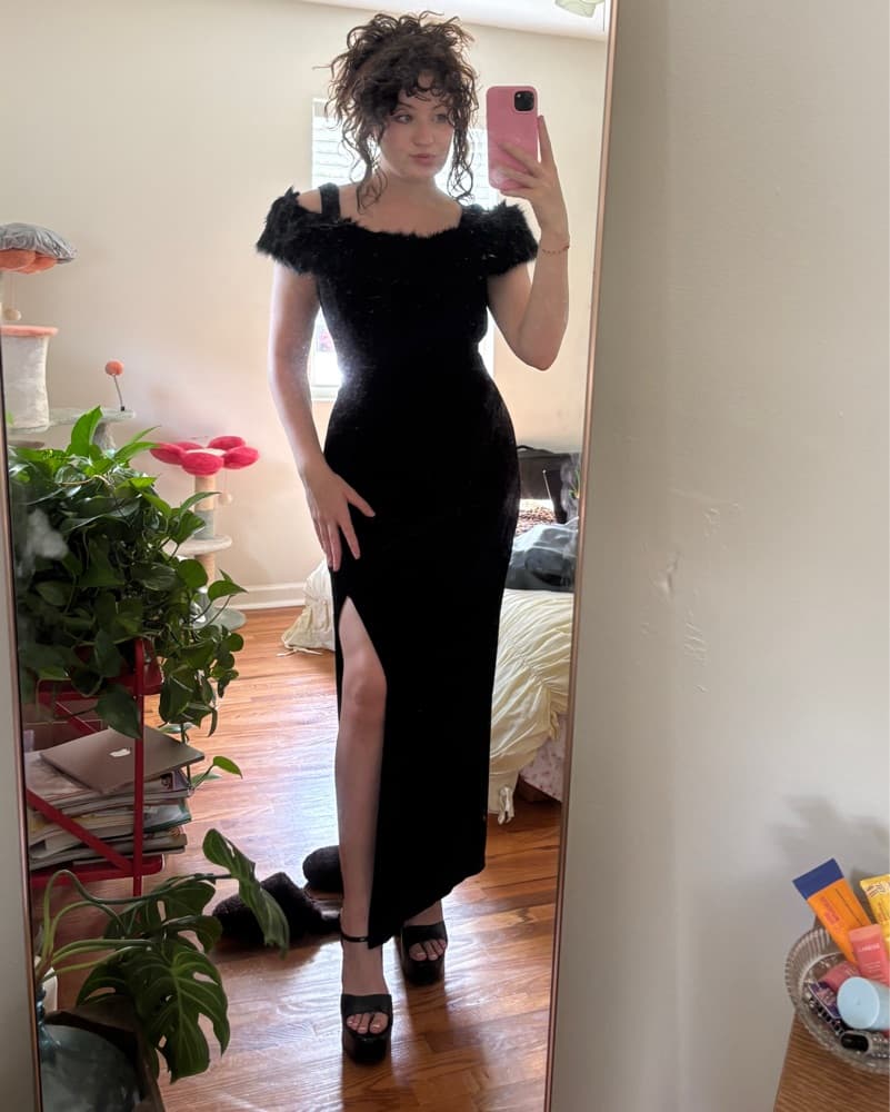 Vintage 90s / 00s Off the Shoulder Gown - Image 1