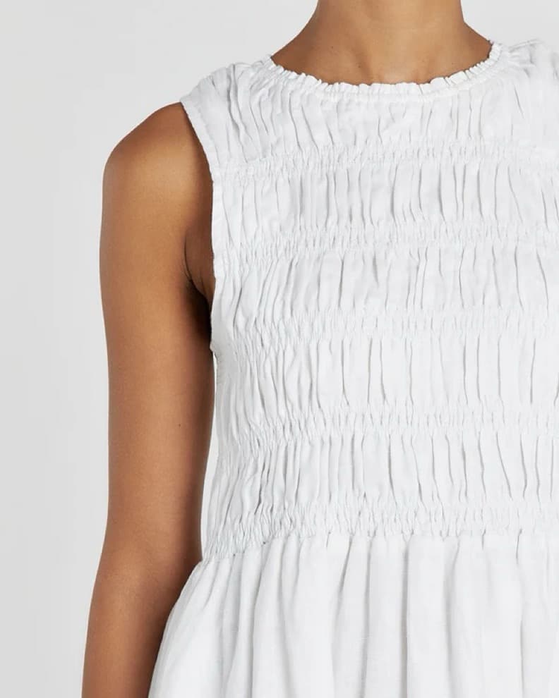DISSH LESSI WHITE LINEN MAXI DRESS  - Image 2