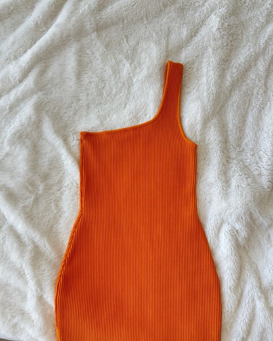 Orange Mini Dress - Image 3