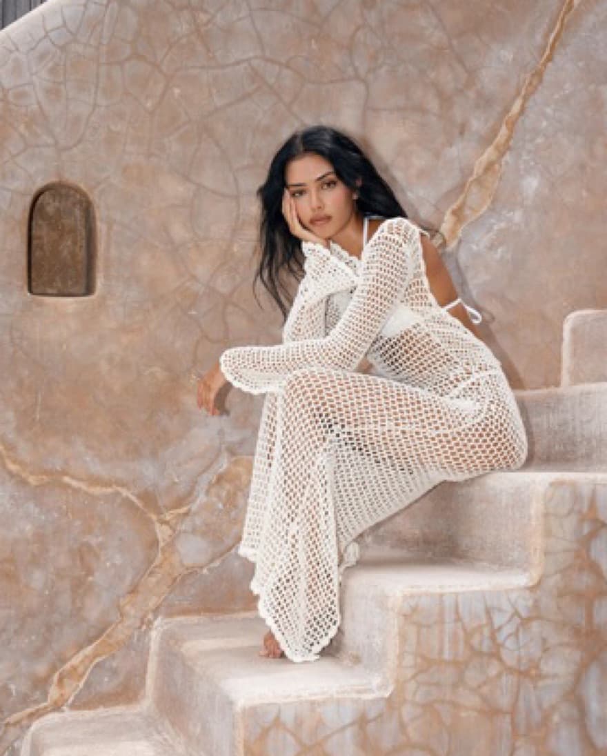 Ivory Crochet Dress  - Image 1