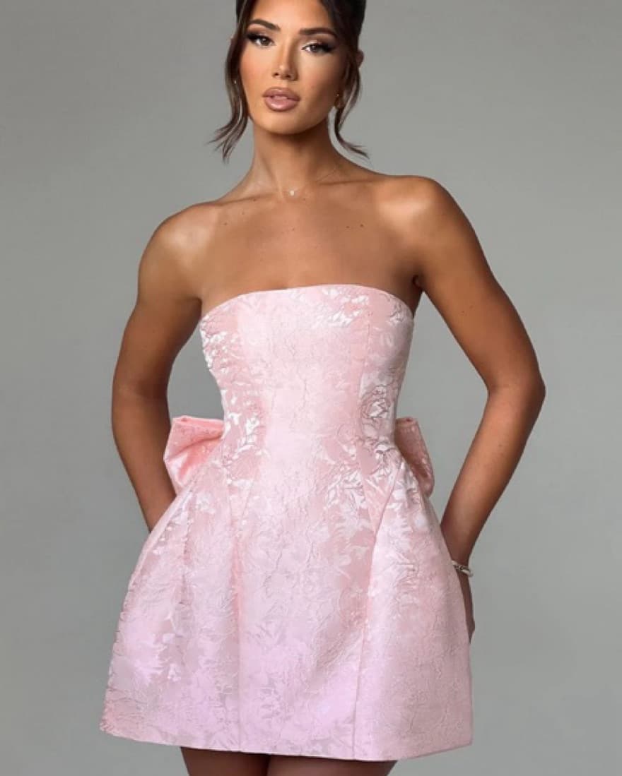 Baby Boo Elonora Pink Dress Bow - Image 1