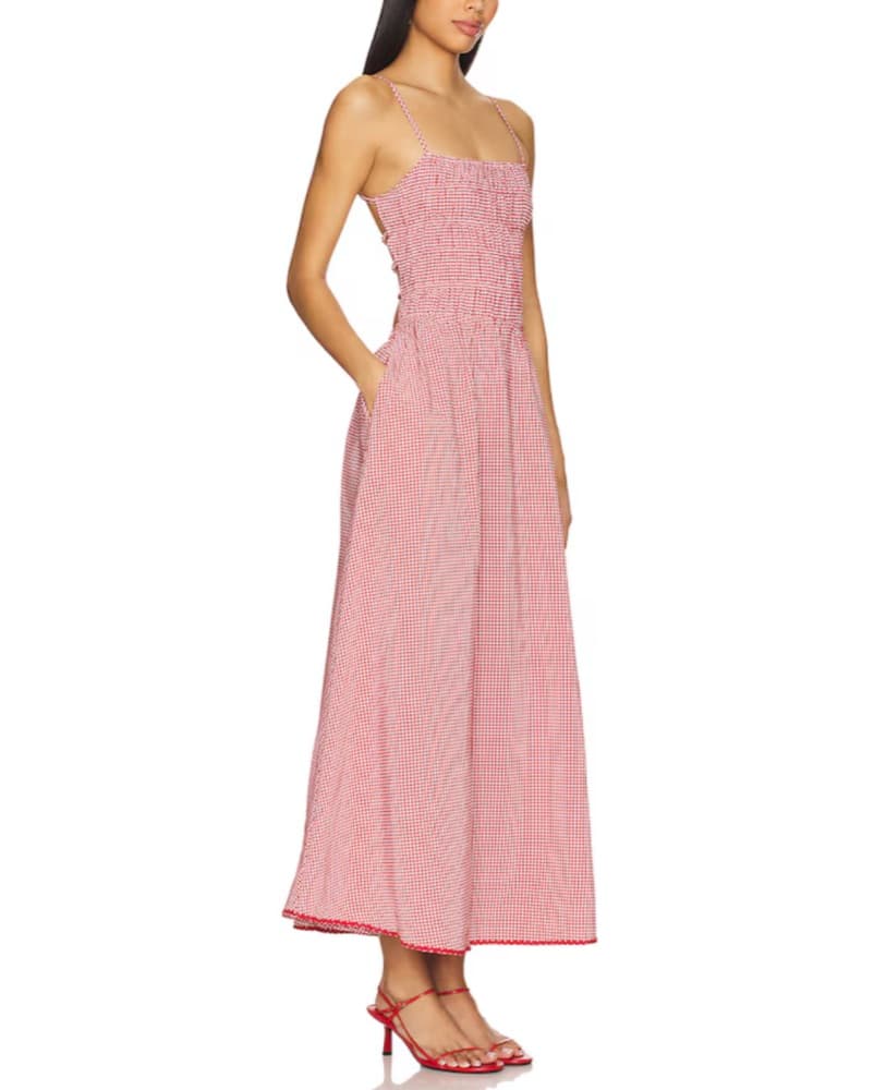 Solid & Striped Delta Dress in Apple Red - Image 2
