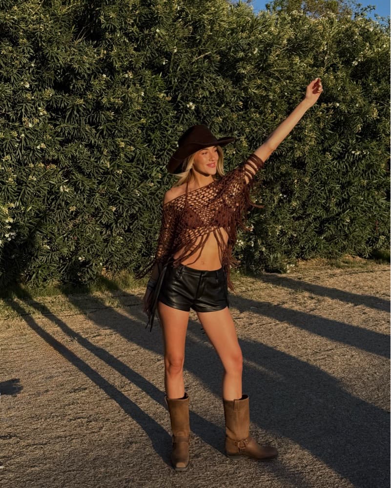 Brown Sequin Poncho/ Festival/concert - Image 3
