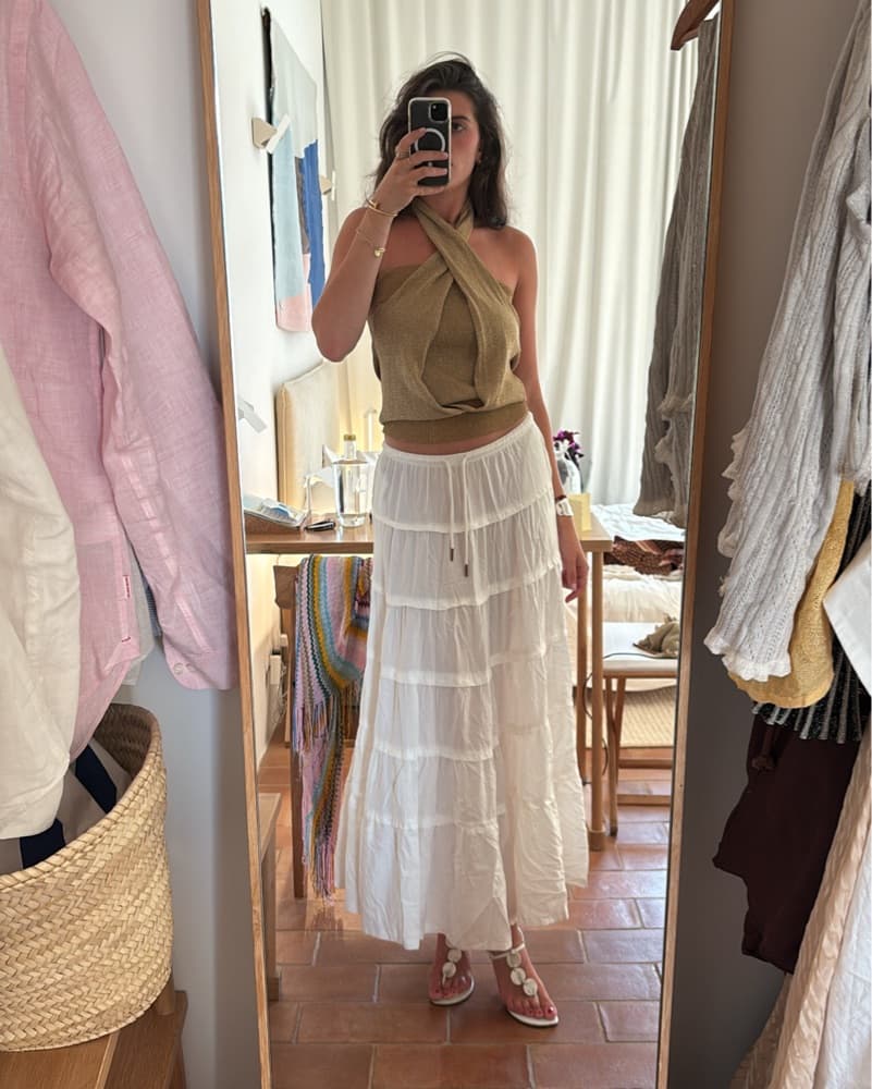 Long White Skirt  - Image 2