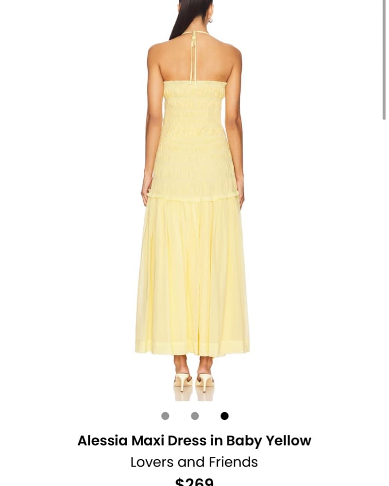 Alessia Maxi Dress in Baby Yellow - Image 2