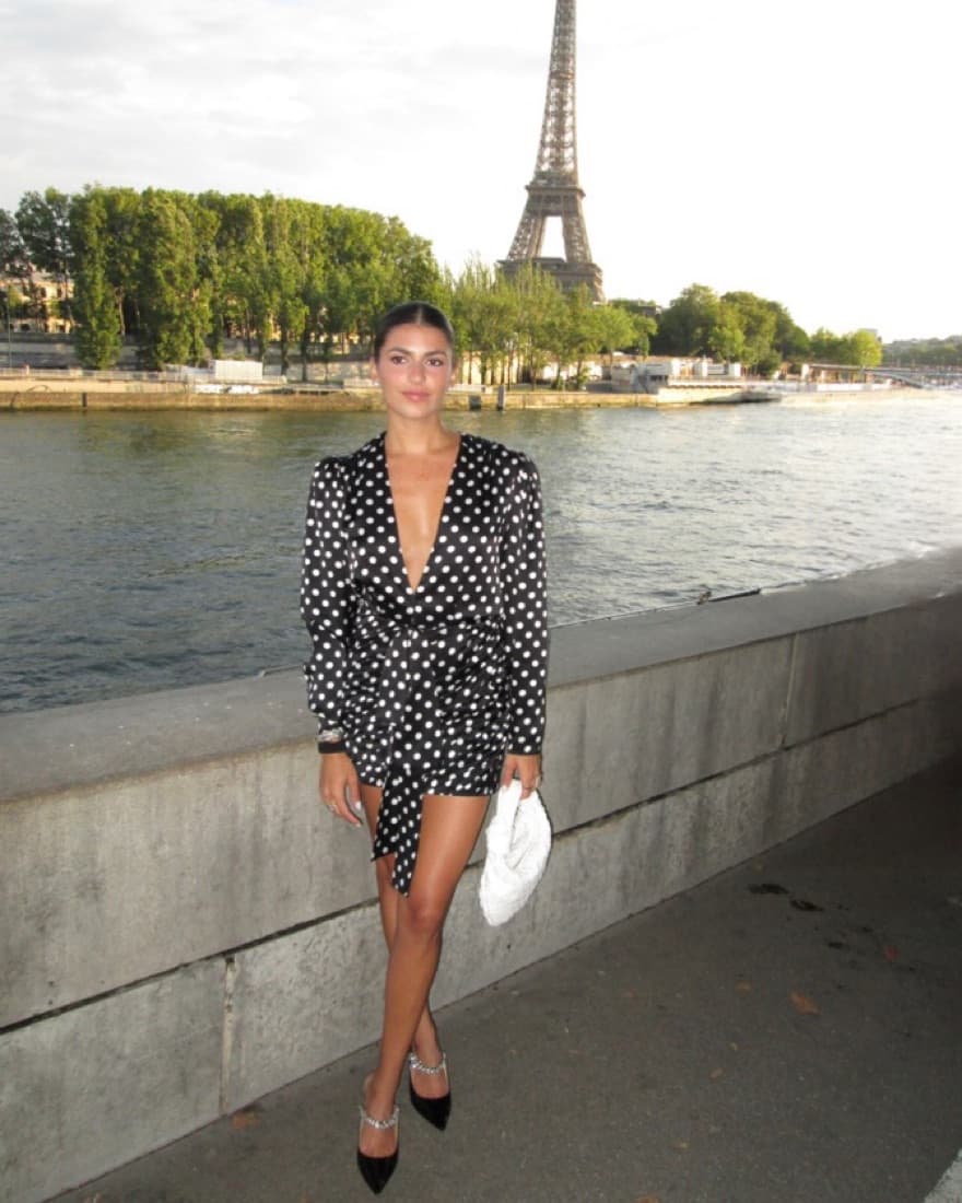 Ronny Kobo Polka Dot Mini Dress - Image 1
