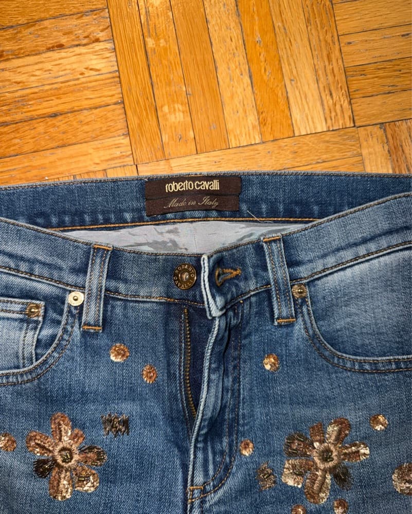 Roberto Cavali Embroidered Jeans - Image 4