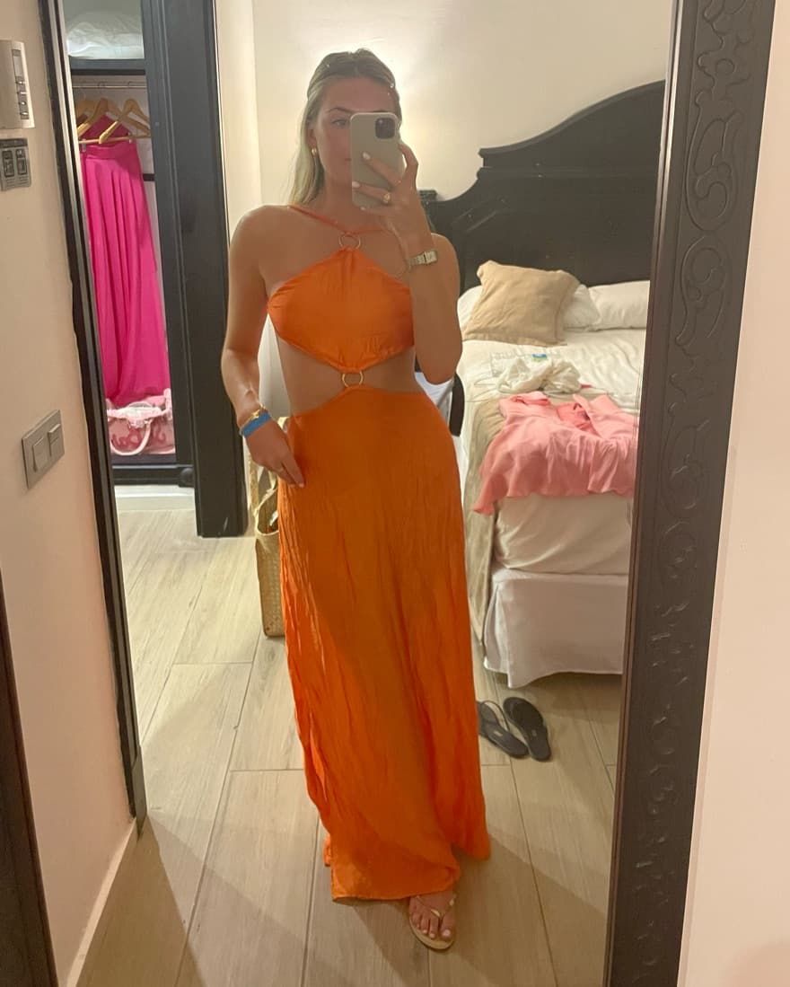 baobab kira maxi dress orange  - Image 1