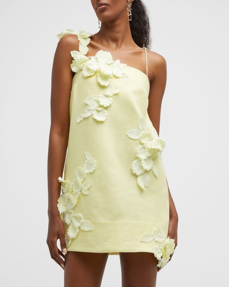 Zimmermann Yellow Floral Mini Dress - Image 1