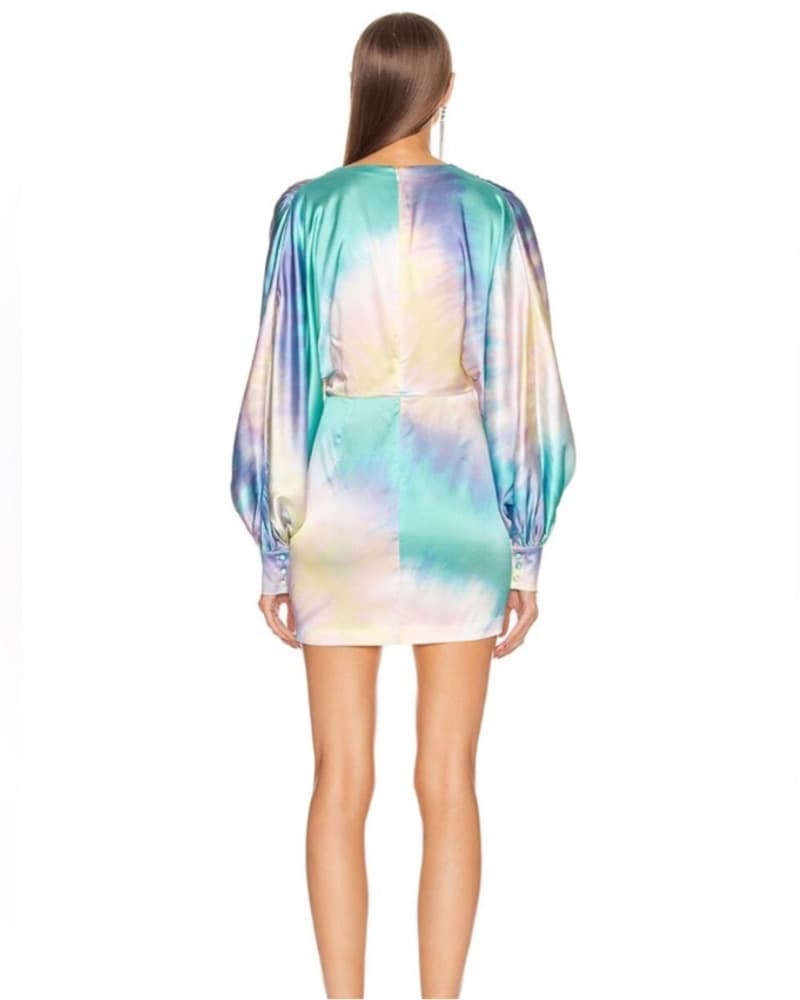 Retrofete Tie Dye Mini Dress  - Image 2