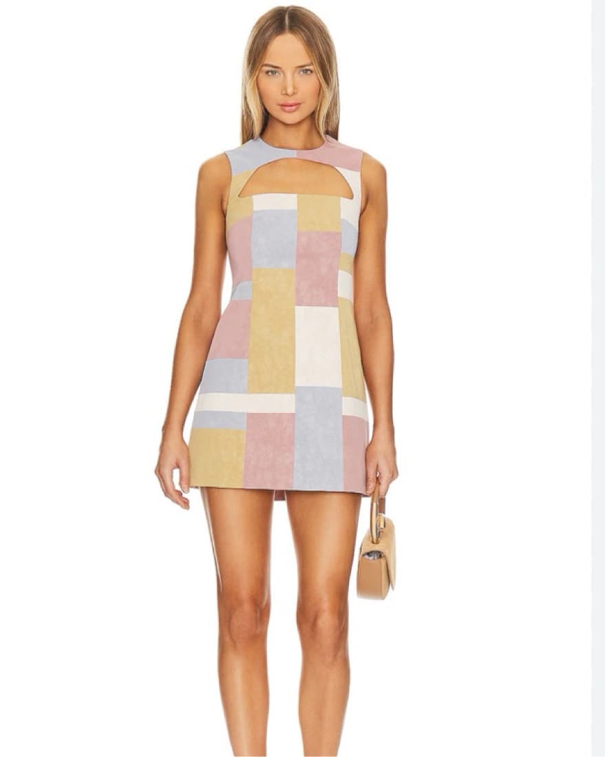 Alexis Enzie Mini Dress Patchwork - Image 1