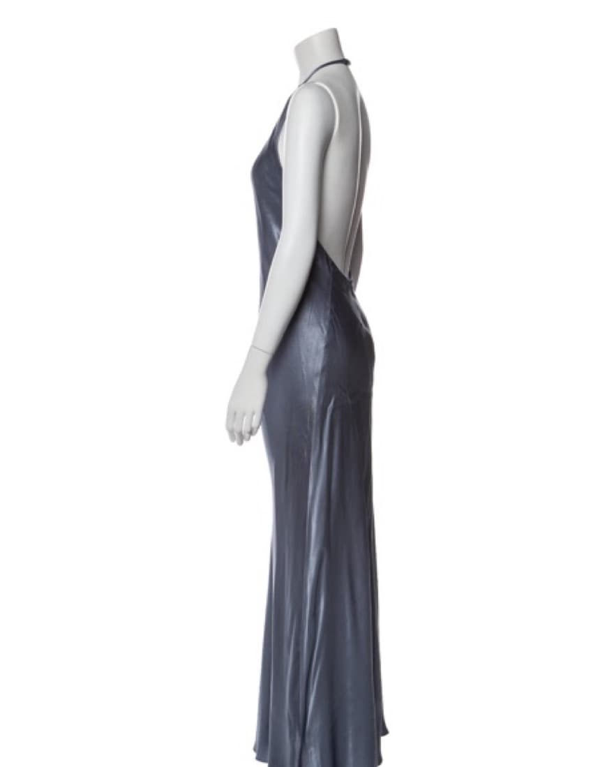 Shona Joy Blue Halterneck Dress - Image 3