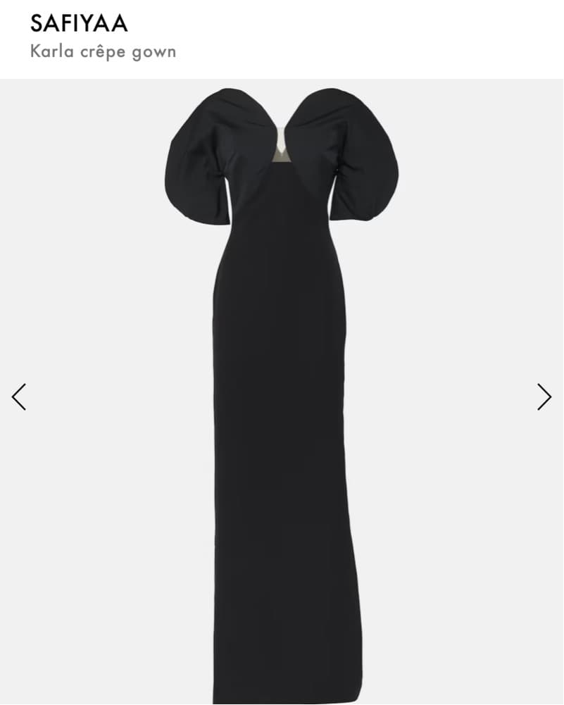 Safiyaa Karla Crepe Black Gown  - Image 4