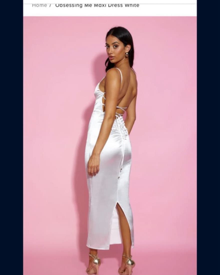 Hello Molly Satin White Dress - Image 3