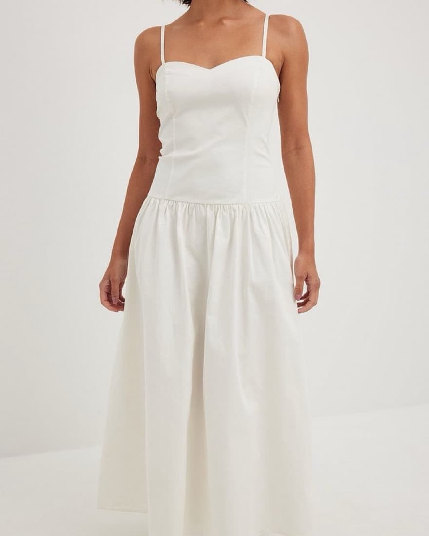 NA-KD Drop Waist Midi Dress - Image 1