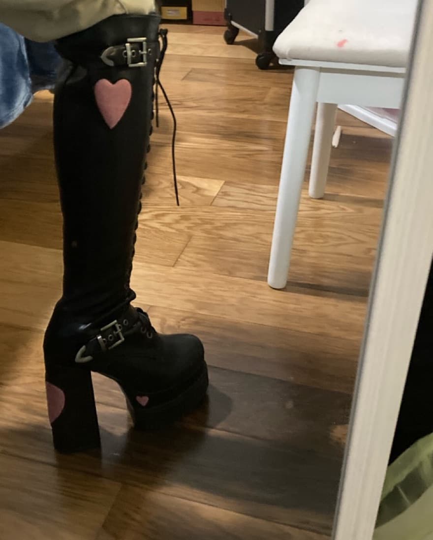 Kiss Me Fuax Leather Boots - Image 6