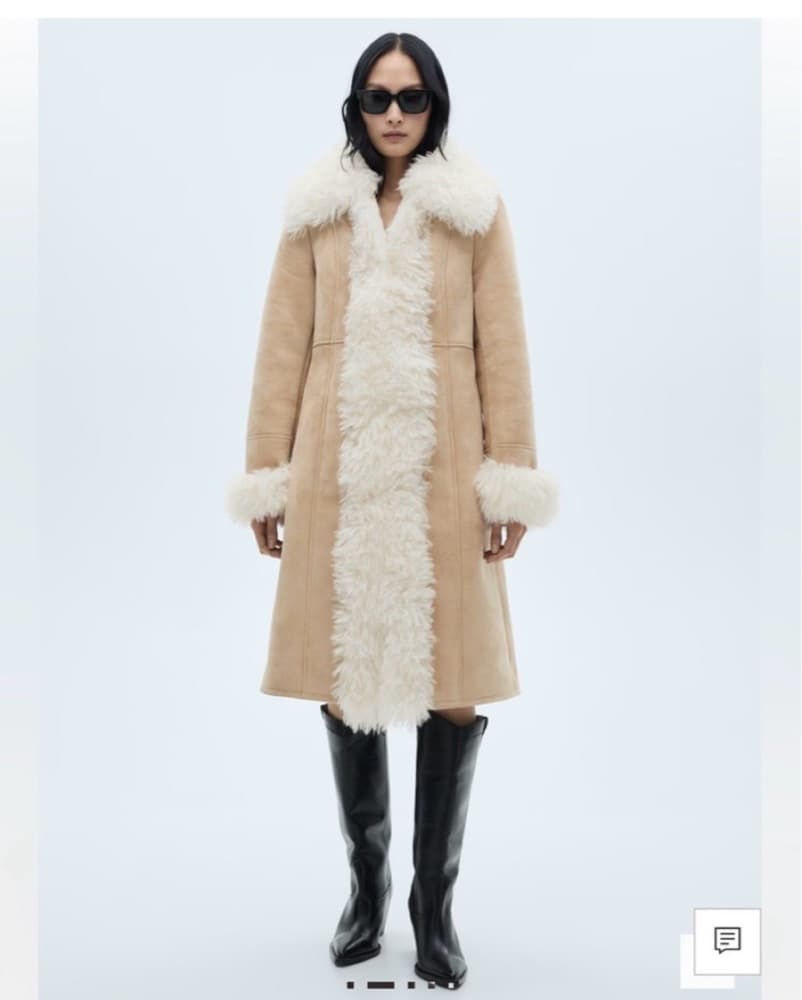Cream Fur Jacket  - Image 1