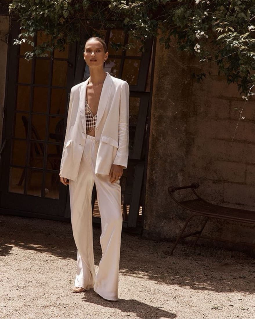 DISSH Pearl Satin Blazer Set - Image 1