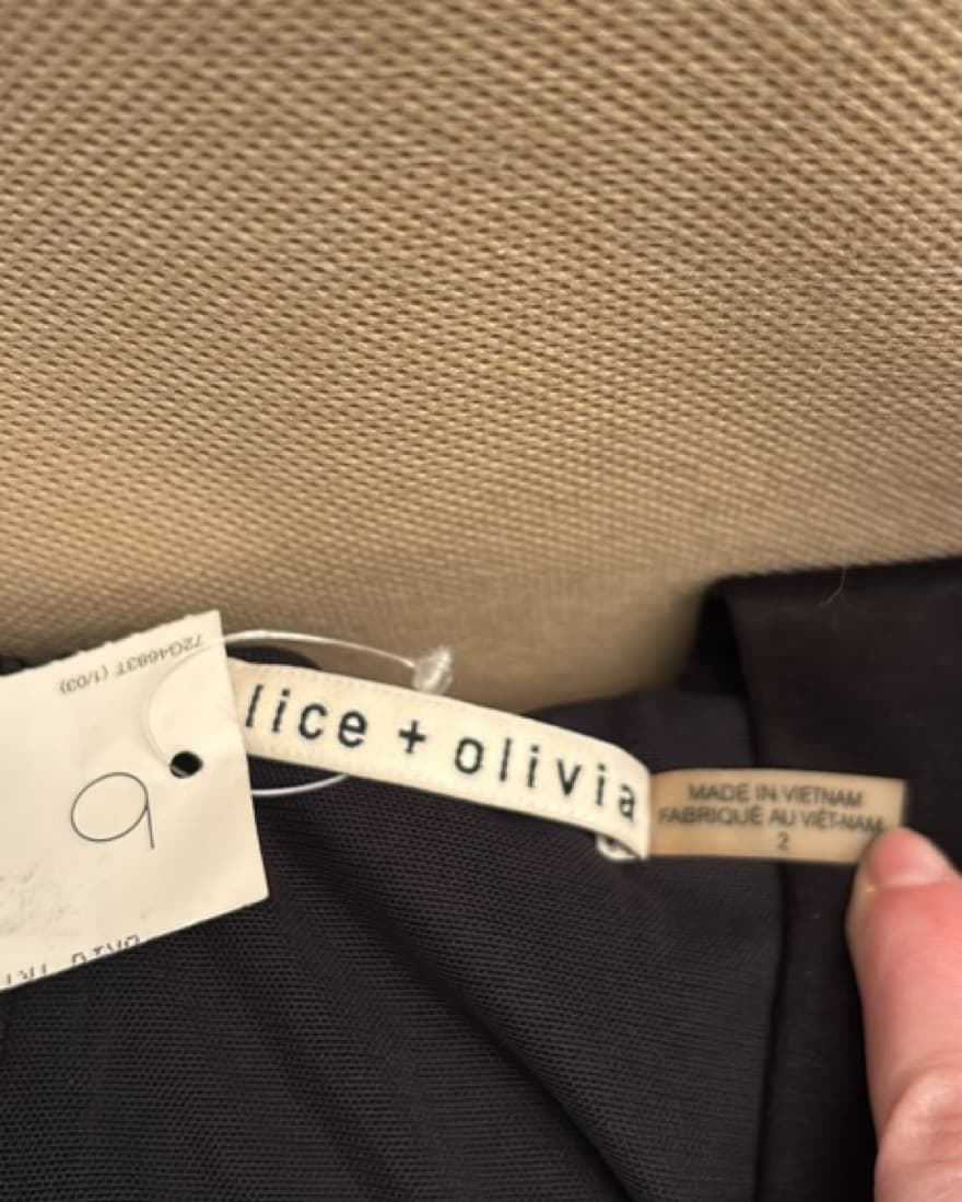 Sleek Black Dress by Alice + Olivia - Image 2