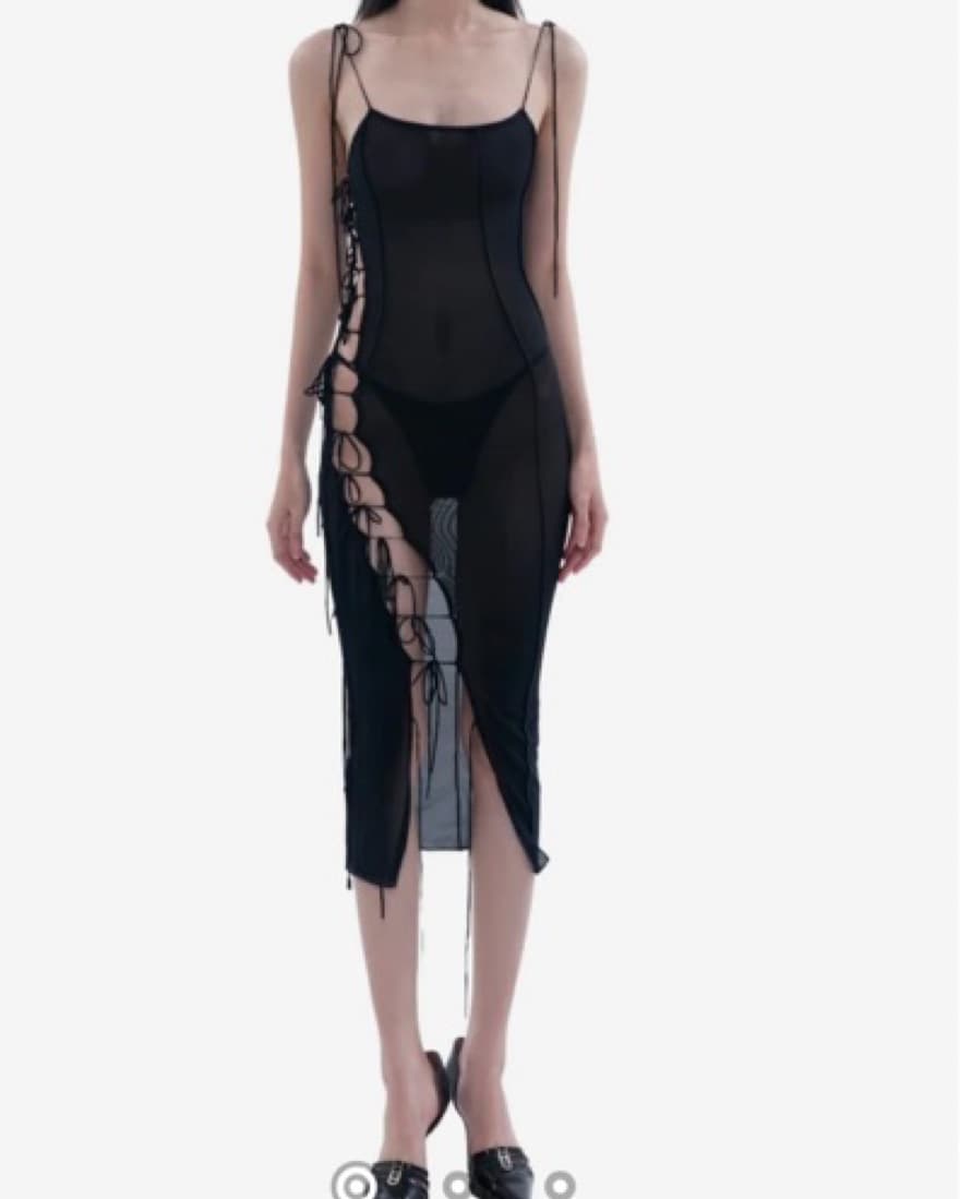 Fanci Club Lace Up Dress - Image 2