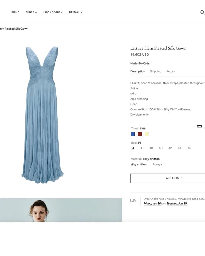 MarMar Halim Pleated Silk Gown | Blue Wedding Guest Dress, Blue Bridesmaid Dress, Blue Formal Dress - Image 6