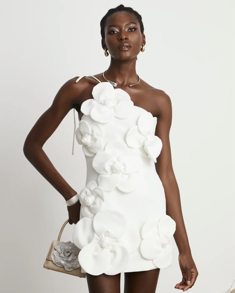 Miss Rosier Liane White Floral Dress - Image 1