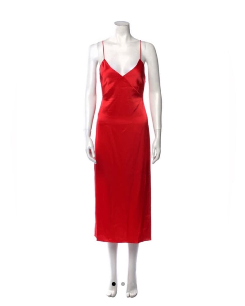 Red Silk Dress Alice & Olivia - Image 1