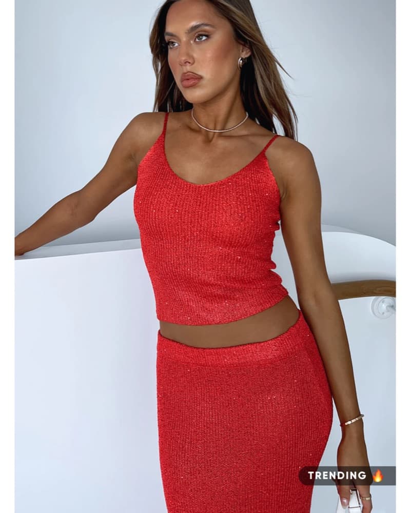 Sequin Knit Top And Maxi Skirt  - Image 3