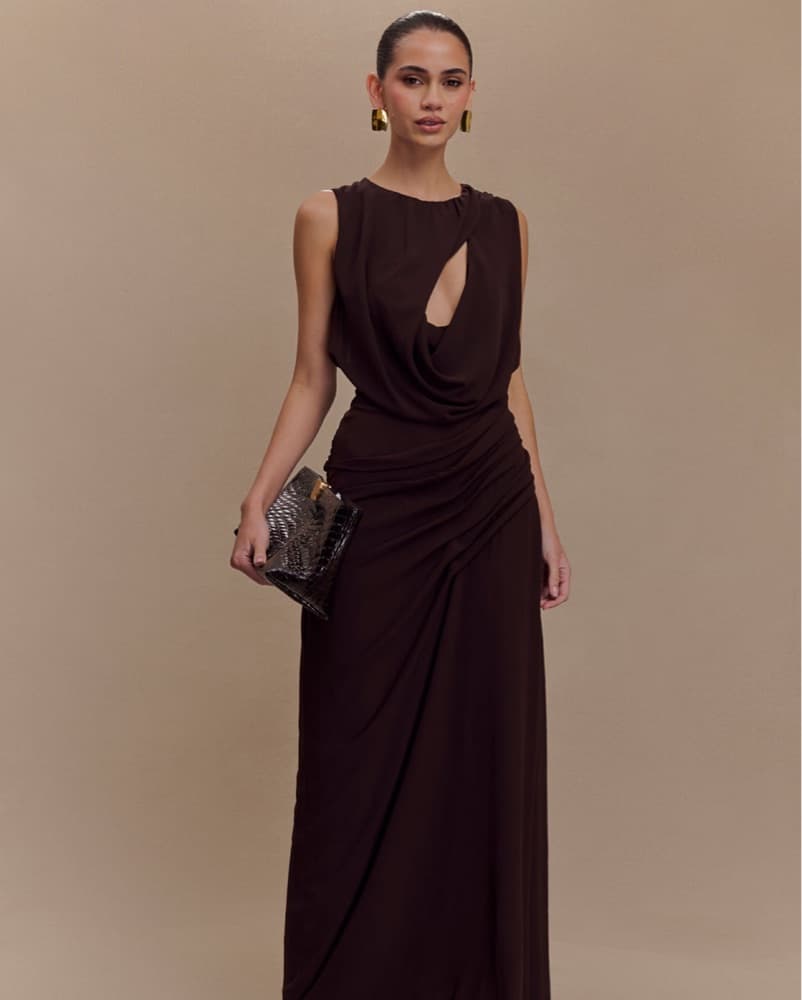 Meshki Brown Dress - Image 1