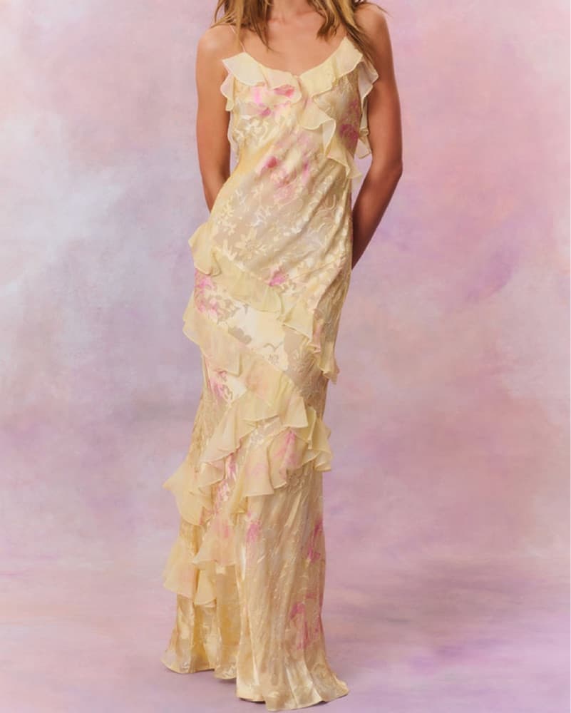 Loveshackfancy Rialto Chiffon Maxi Dress - Image 1