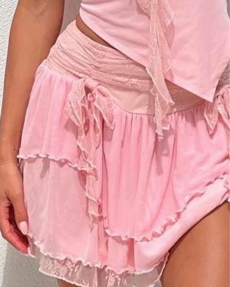 Pink Mini Skirt And Top  - Image 2